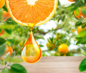 orange oil concept