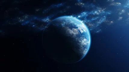 Crédence de cuisine en verre imprimé Pleine Lune arbre planet view from space.