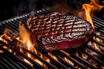 grilled meat on the grill