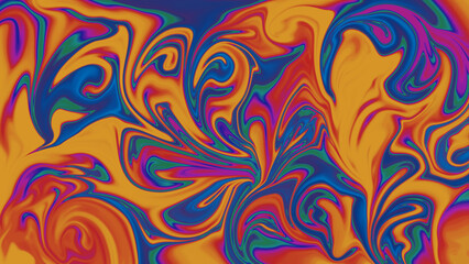 Vibrant color liquid abstract background
