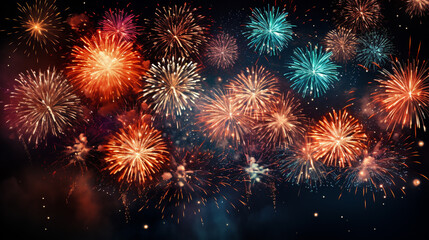 Fototapeta premium fireworks in the night sky