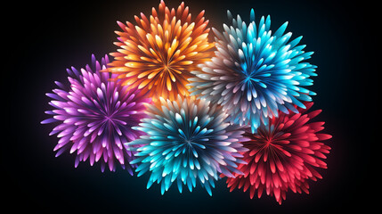 Fototapeta premium fireworks on the night sky