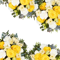 Fresh flower arch cut out isolated transparent background