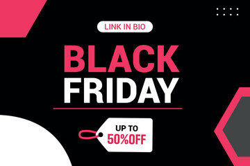 flat black Friday Instagram posts collection, black Friday banner, Instagram post, sale social media banner template with black background