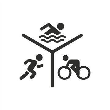 Run Bike Swim Triathlon icon