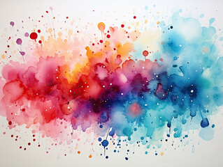 Watercolor background Abstract watercolor art hand paint on white.