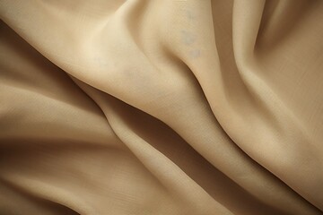 Eleganz in Beige: Feiner Stoff kunstvoll drapiert