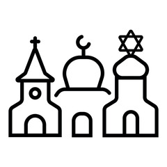 Religion vector icon on white background. Perfect for a website.