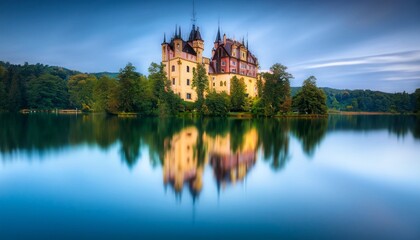 Fototapeta premium castle on the lake