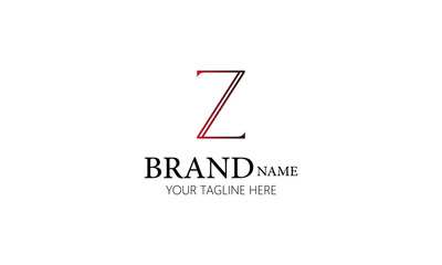 Z LOGO creative brand minimal RED BLACK gradient color company logo design.
