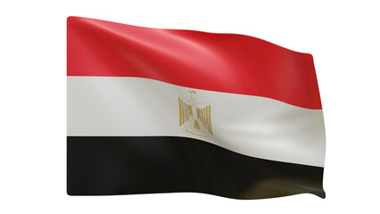 Egypt flag realistic 3d render isolated, egpyt flag isolated, egpyt flag background