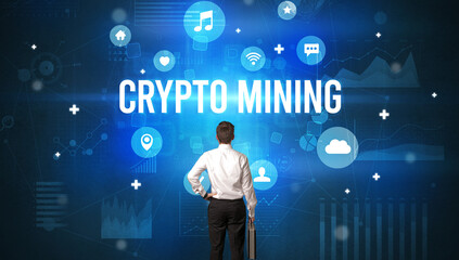 Rear view of a businessman