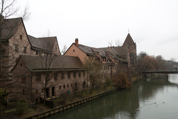 Germany Nuremberg on an autumn cloudy day