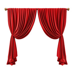 Red Curtain Isolated