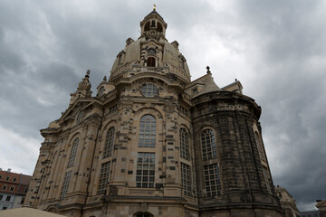 Fototapeta na wymiar Germany Dresden City view on a cloudy autumn day