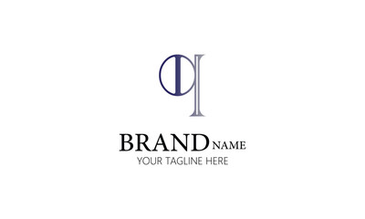 q creative brand minimal blue gray gradient color company logo design  for all kind of business.