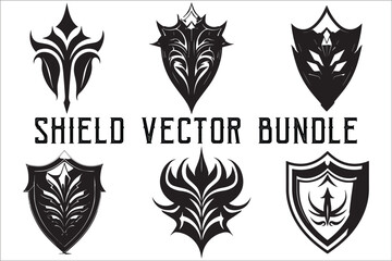 Obraz premium Shield vector bundle