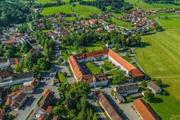 Ausblick auf die Gemeinde Steingaden im oberbayerischen Pfaffenwinkel