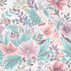 Soft Pastel Floral Pattern for Elegant Design