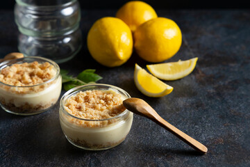 Fresh homemade cheesecake.