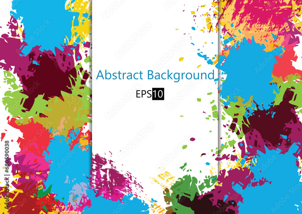 Poster abstract vector splatter color background design. illustration vector design.
