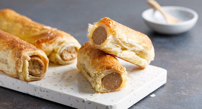 Sausage bread a traditional snack.