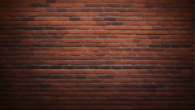 Fototapeta Old grunge and rustic red brick wall. Sign. logo or product placement concept background. Advertisement idea. Copy space.