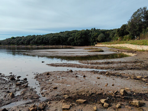Soline bay in Vinkuran, Croatia. Sea bay in peniinsula Istria with healthy peloid mud 