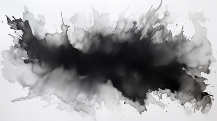 Black background painted with watercolor in abstract concept.