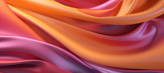 Obraz premium Vibrant Pink, Orange, and Yellow Fabric Abstract