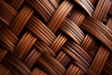 Brown Bamboo Weave Patterns - Generative AI