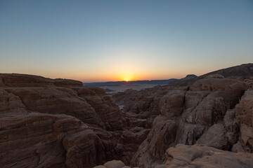 Beautiful sunrise in Sinai mountains, Egypt