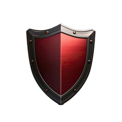 Medieval shield on transparent background