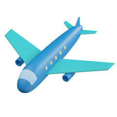 3d Airplane Illustration With Transparent Background