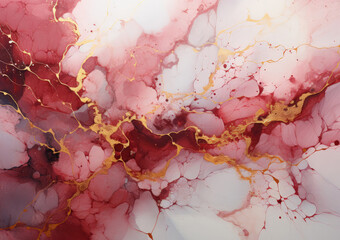 Marble abstract background fluid art with golden stains