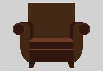 Unique classic armchair vector illustration 