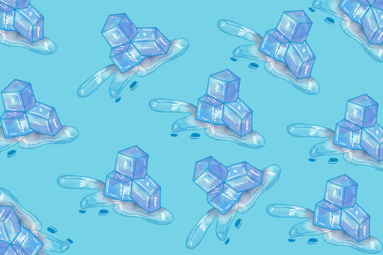 seamless pattern with ice