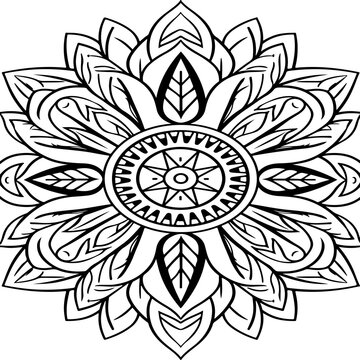 Cherokee Indian pattern coloring page