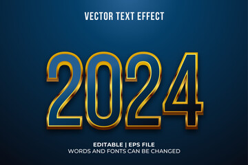 2024 gold text effect