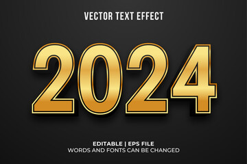 2024 gold text effect
