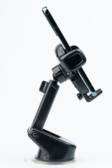 Black smartphone dash holder