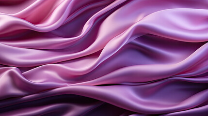 Fototapeta premium Beautiful elegant wavy light violet or purple satin silk. Luxury fabric texture, abstract background design. Card or banner. Empty purple fabric background of soft and smooth textile material. 