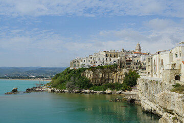 Old seeside town of Vieste in Puglia, Italy