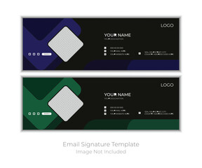 Vector email signature cover template