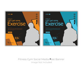 Fitness gym social media post design