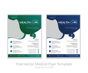 healthcare medical flyer temple design 