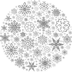Snowflake silver circle