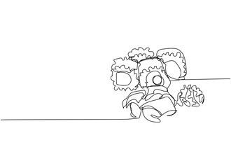 Sushi set, uramaki with wasabi and ginger one line art. Continuous line drawing of sushi, japanese, food, roll, culture, tasty, restaurant, japan, asian, sea, menu