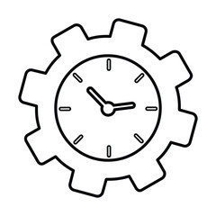 Time Management Icon In Outline Style
