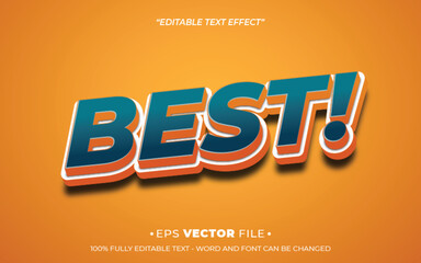 Fototapeta na wymiar Best text effect 3d editable vector